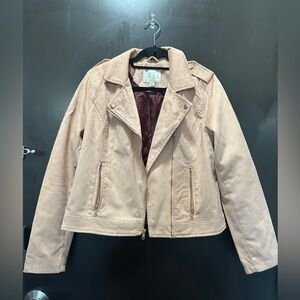 Blush Faux-Suede Coat